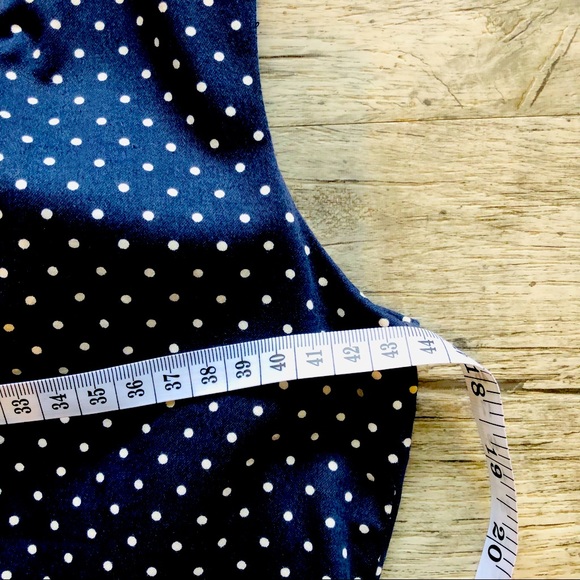 MOVING SALE 🔥  PORTMANS Navy & White Polka Dot Pencil Dress Size EUC 10 - Picture 8 of 16